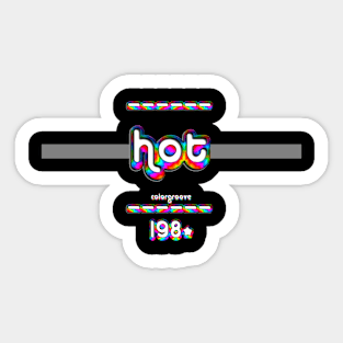 Hot 1980 ColorGroove Retro-Rainbow-Tube nostalgia (wf) Sticker